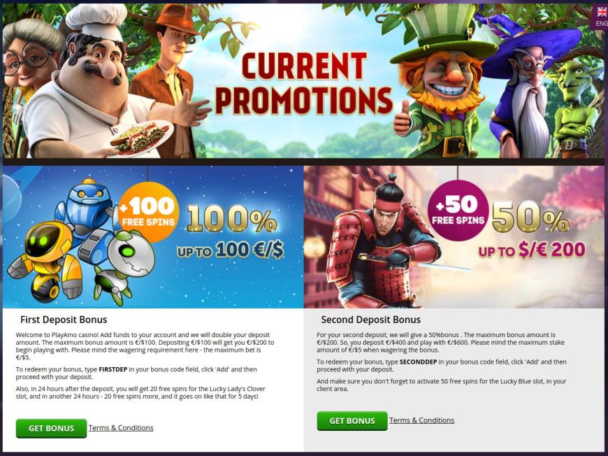 Playamo Casino bonus